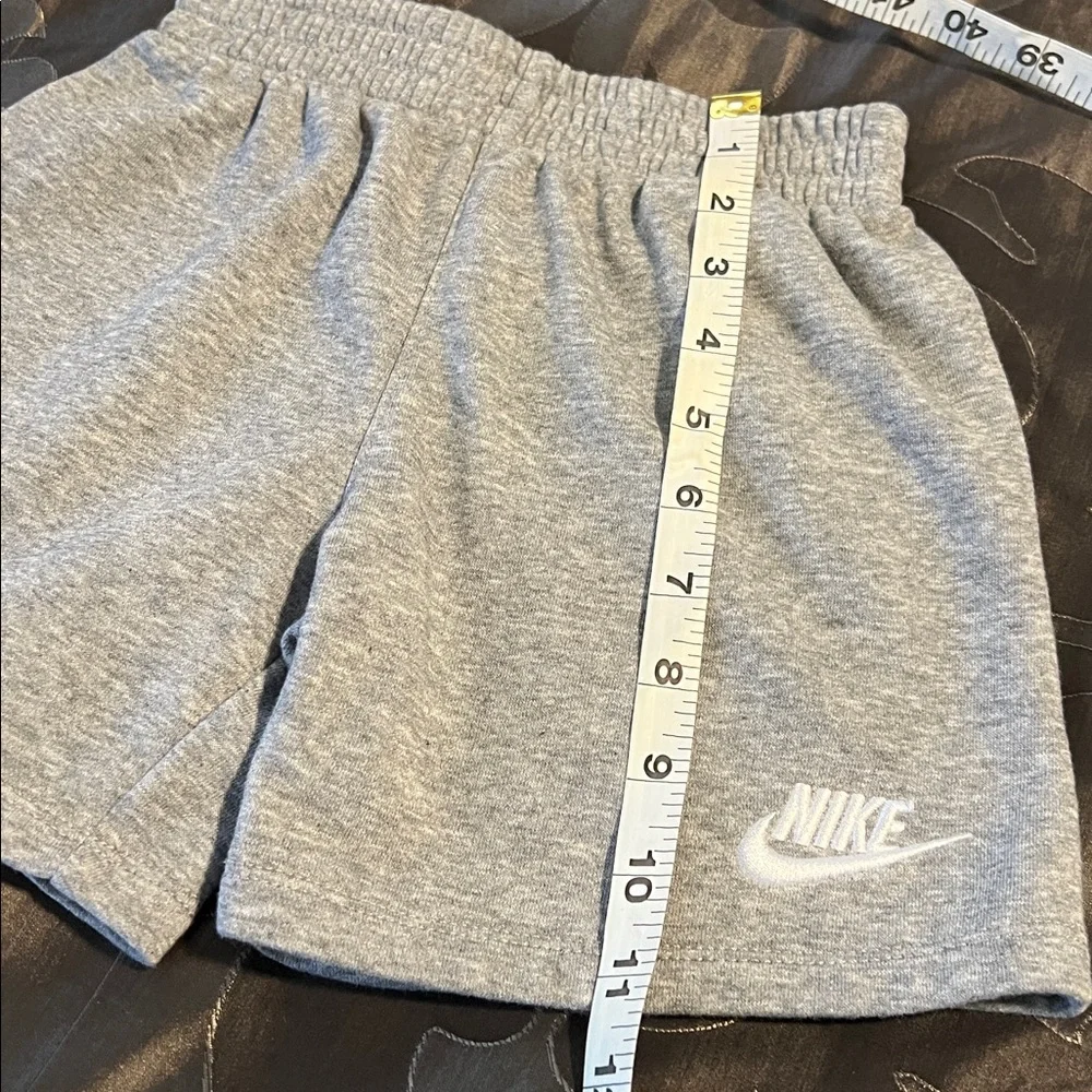 Nike Heather Gray Sports Cotton Blend Shorts Kids Toddler Small 4-5 Years